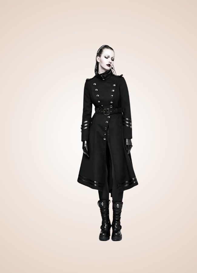 Women's Gothic Military Long Coat UK