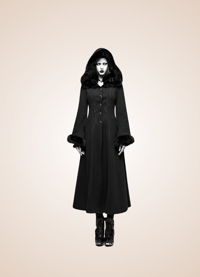 Women's Gothic Winter Hooded Coat UK