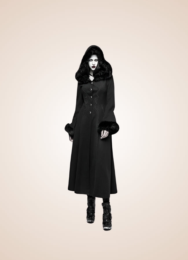 Women's Gothic Winter Hooded Coat UK