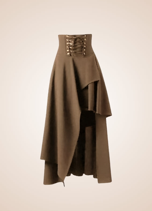 Women's Medieval Asymmetrical Steampunk Skirt UK