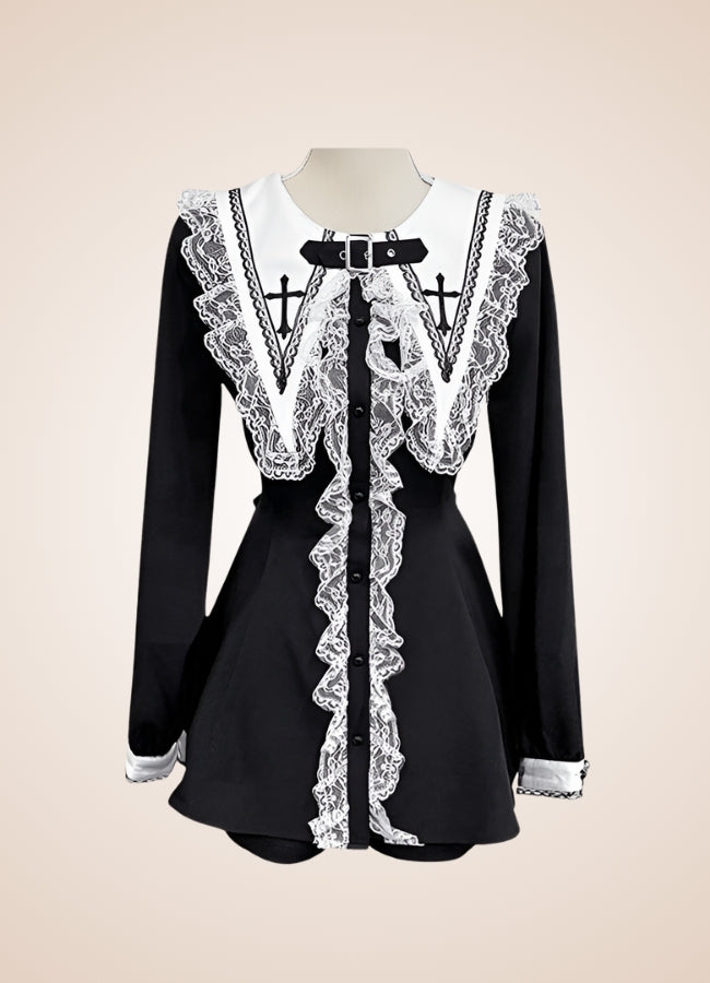 Women's Punk Striped Lolita Dress UK