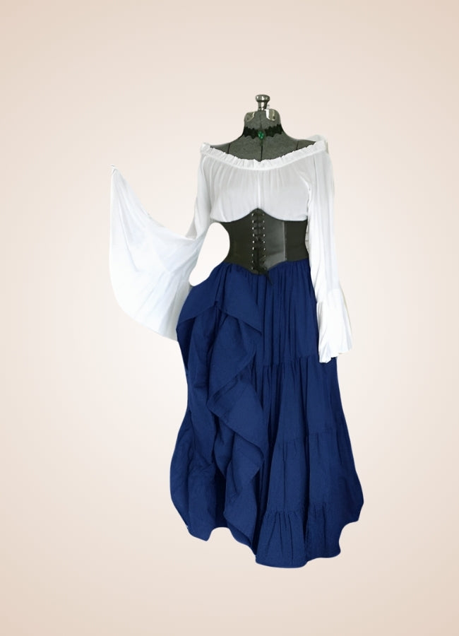 Women's Renaissance Medieval Steampunk Dress UK