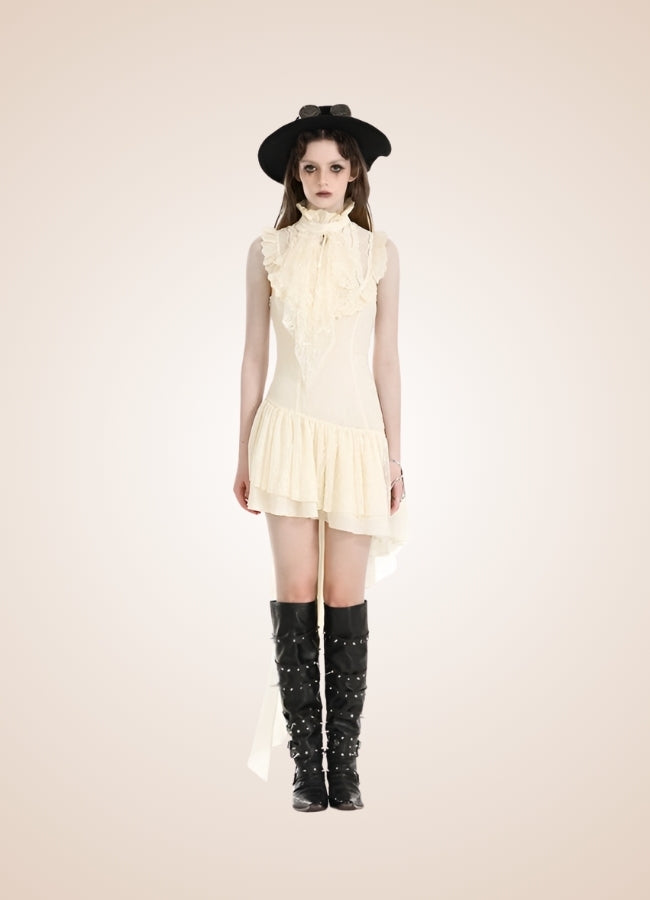 Women's Ruffle Steampunk Dress UK