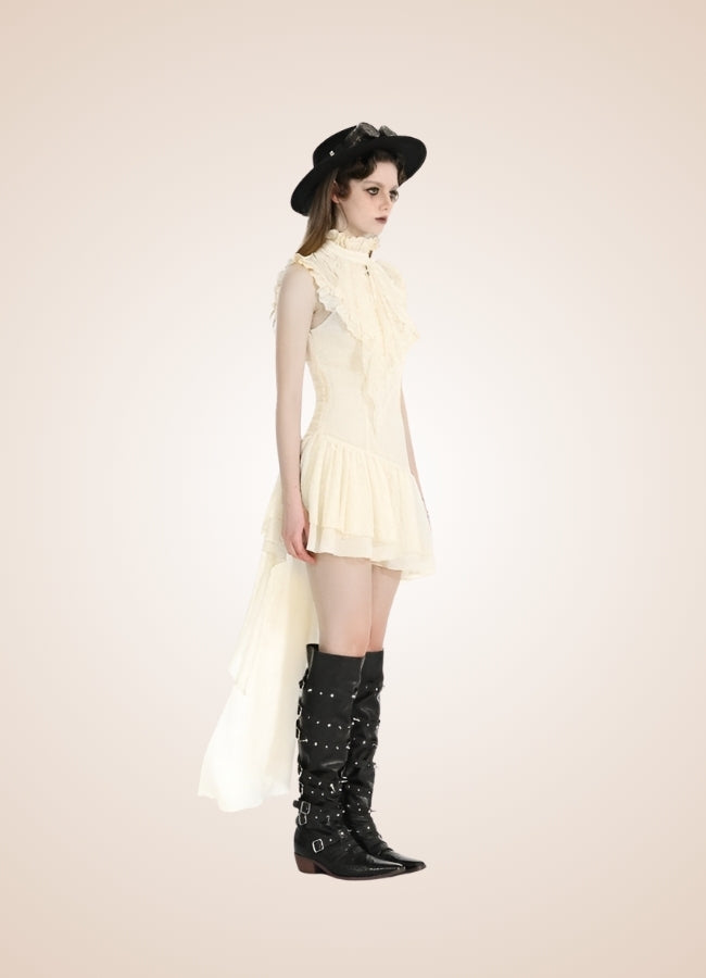 Women's Ruffle Steampunk Dress UK