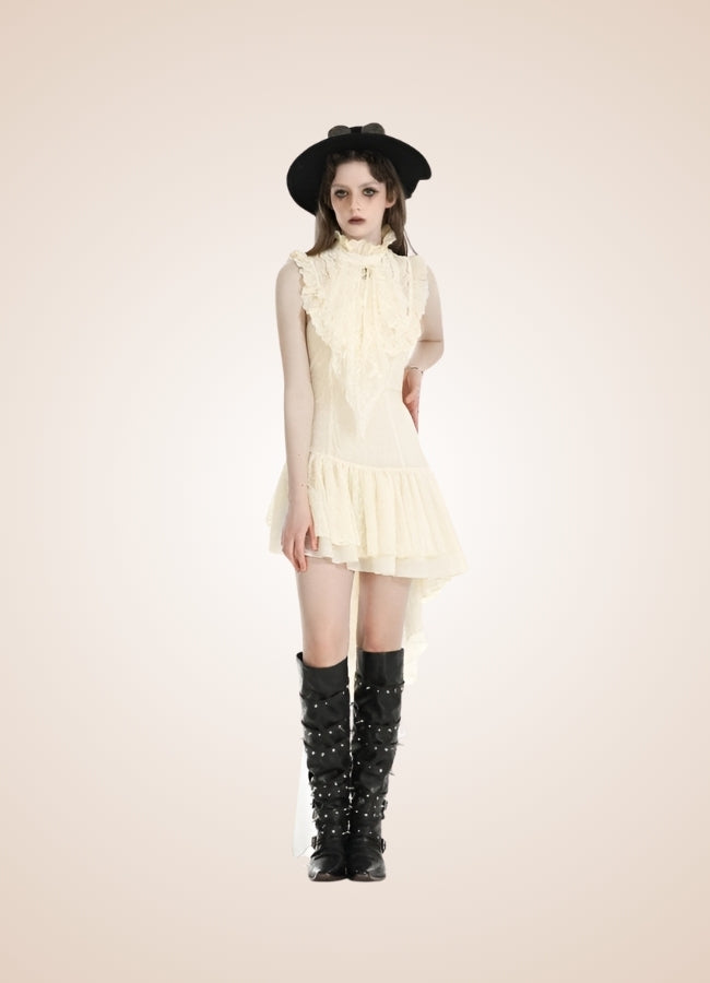 Women's Ruffle Steampunk Dress UK