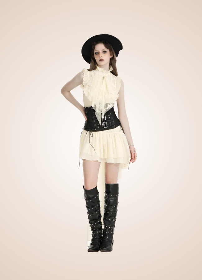 Women's Ruffle Steampunk Dress UK