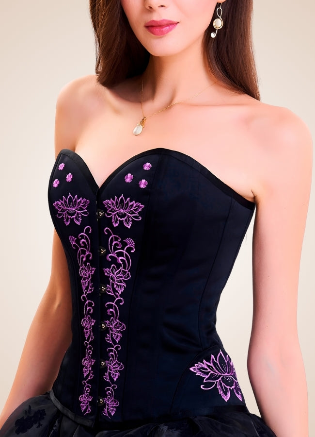 Women's Steampunk Black Corset UK