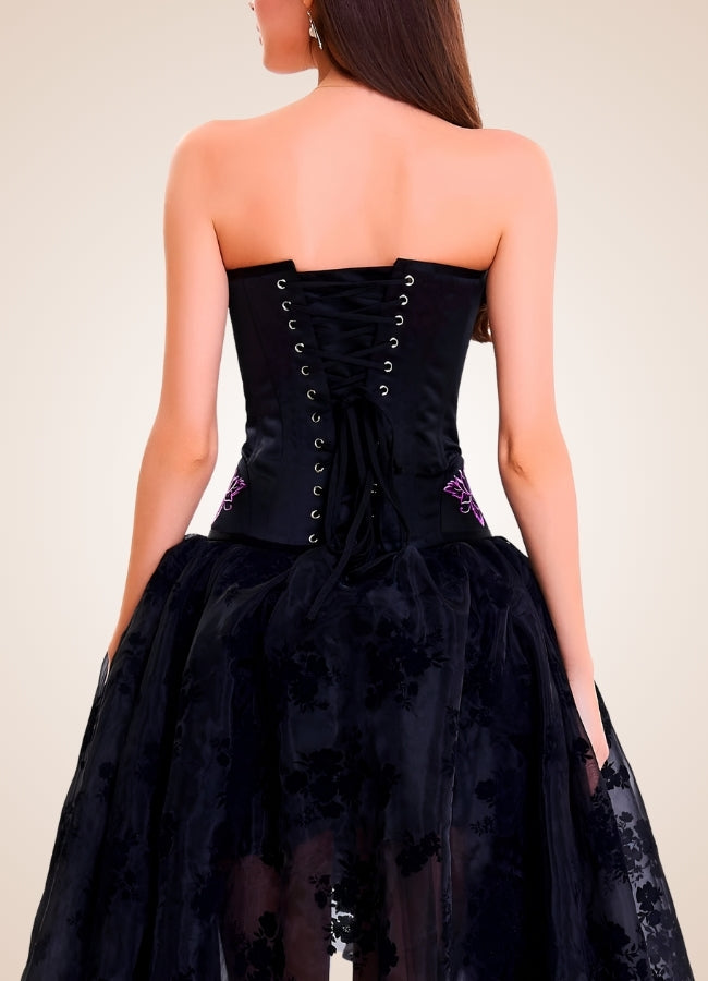 Women's Steampunk Black Corset UK