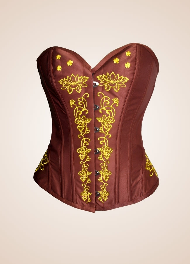Women's Steampunk Brown Corset UK