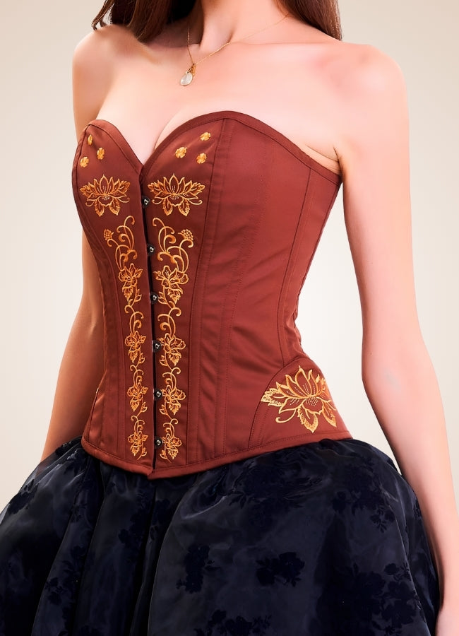 Women's Steampunk Brown Corset UK