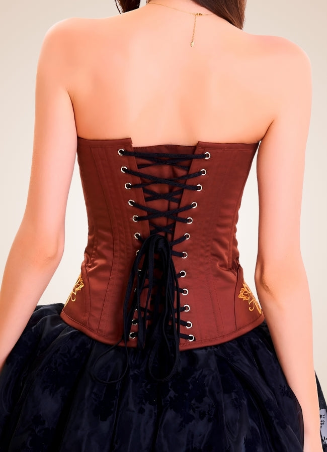 Women's Steampunk Brown Corset UK