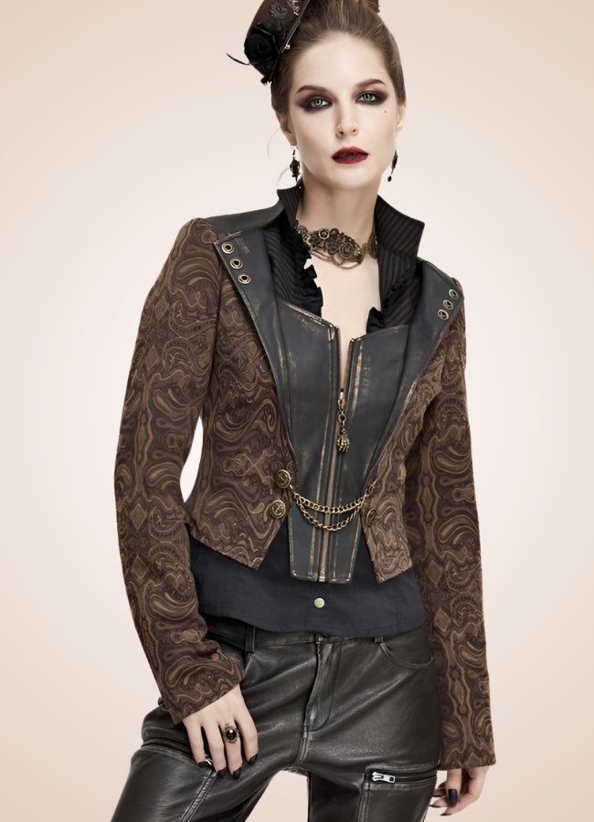 Women's Steampunk Leather Jacket UK