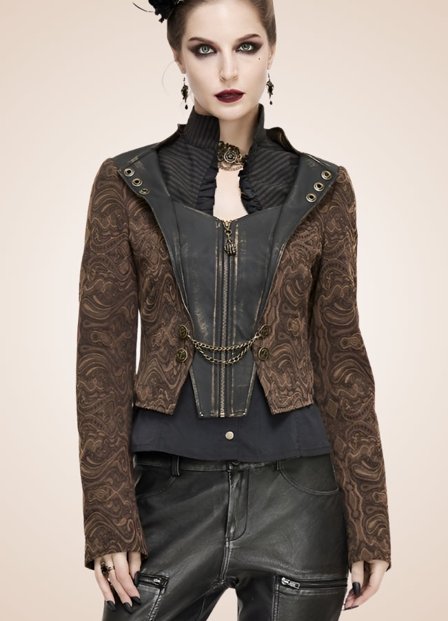 Women's Steampunk Leather Jacket UK