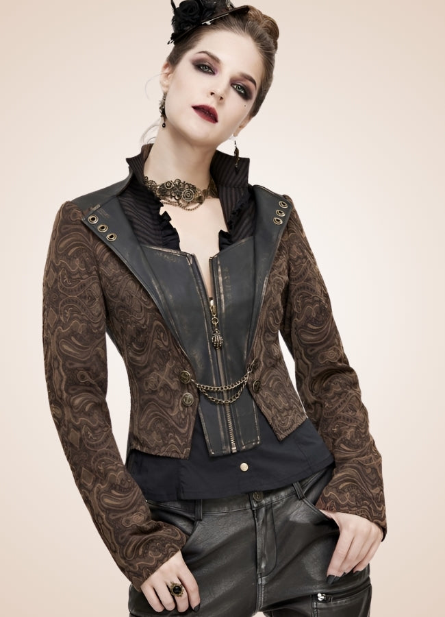 Women's Steampunk Leather Jacket UK
