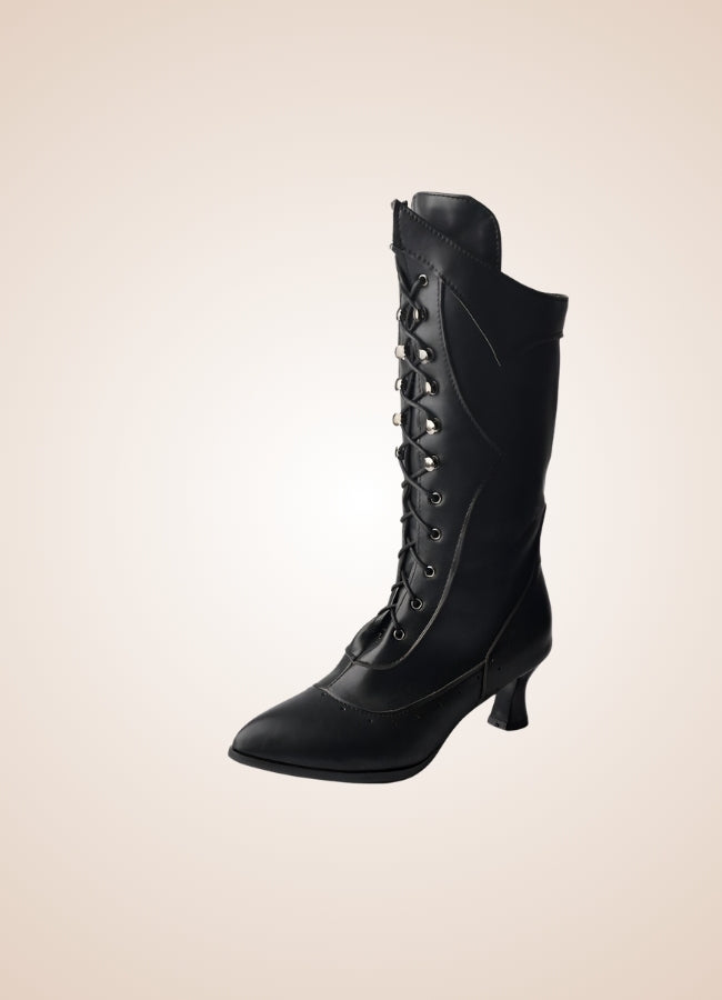Women's Steampunk Mid Calf Boots UK