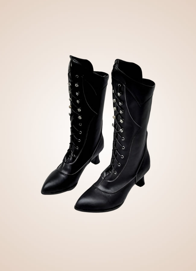 Women's Steampunk Mid Calf Boots UK