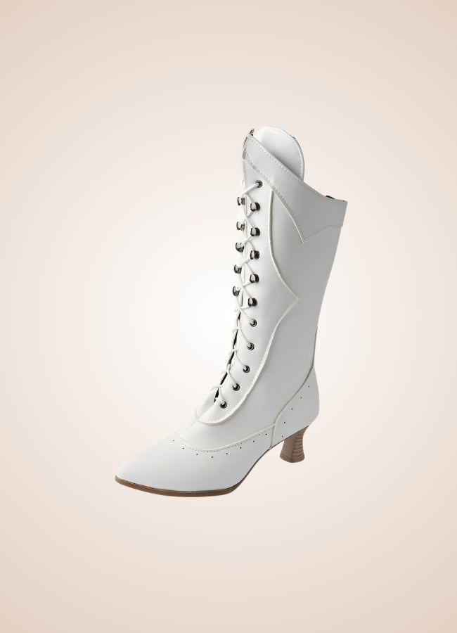 Women's Steampunk Mid Calf Boots UK