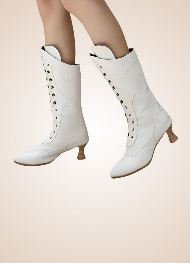 Women's Steampunk Mid Calf Boots UK