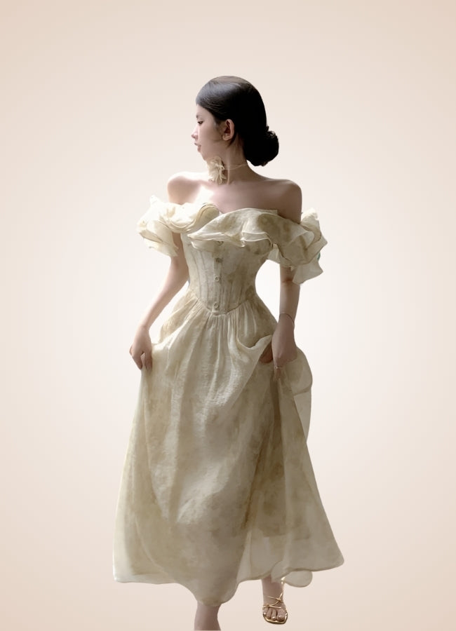 Women's Steampunk Off Shoulder Dress UK