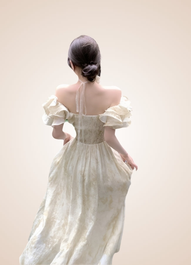 Women's Steampunk Off Shoulder Dress UK