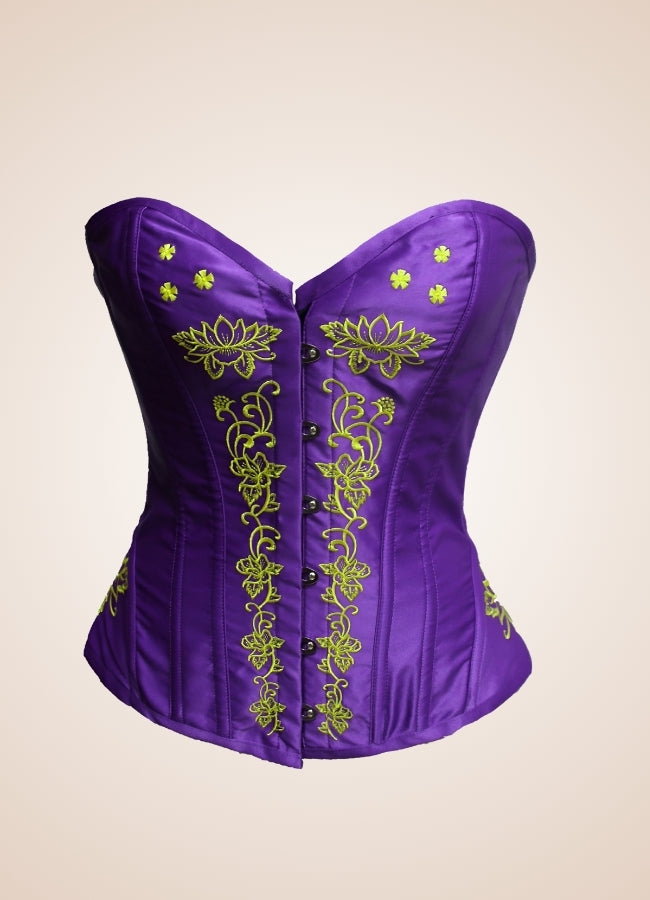 Women's Steampunk Purple Corset UK