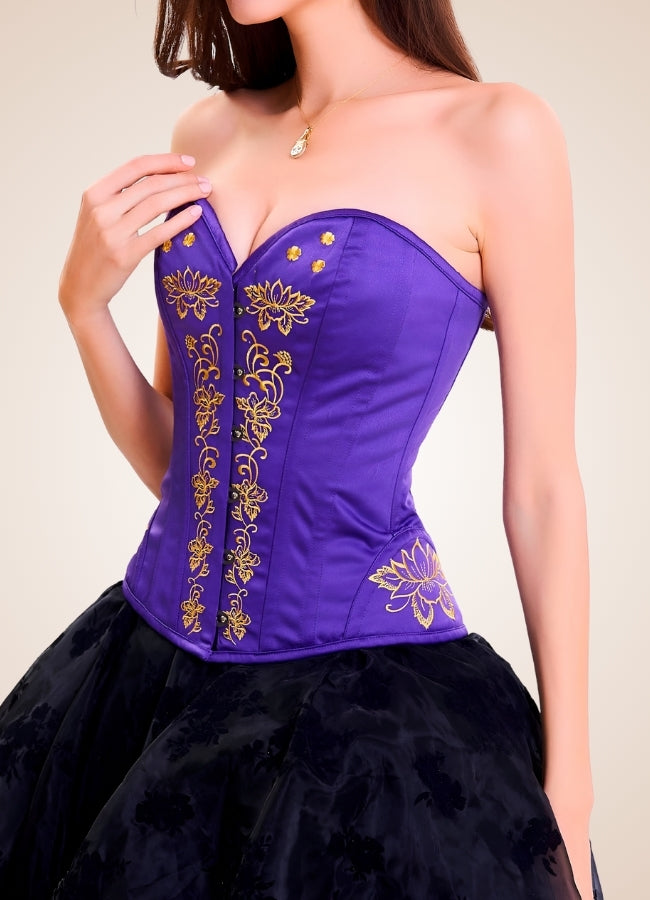 Women's Steampunk Purple Corset UK