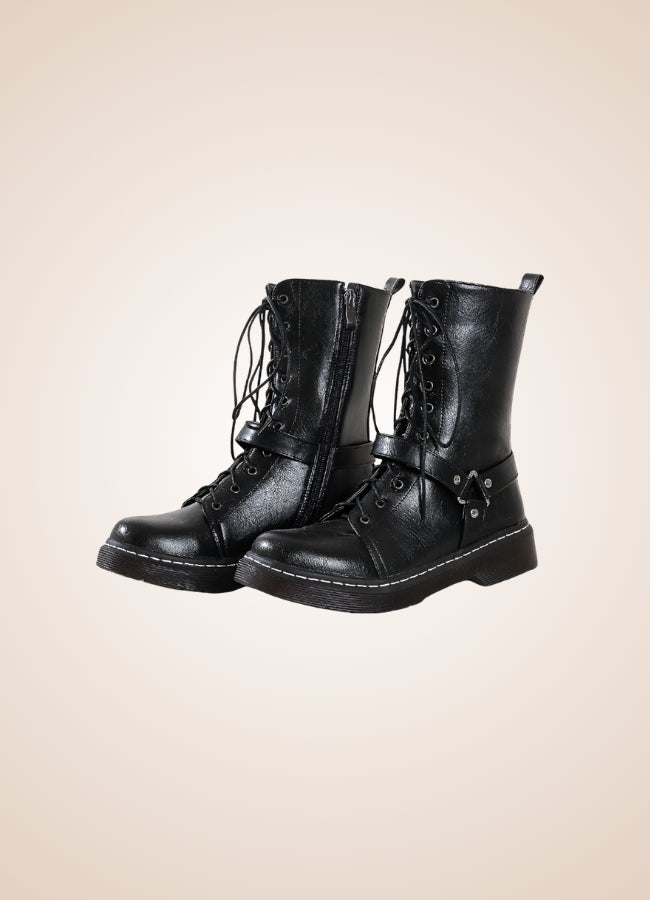 Women's Steampunk Straps Boots UK