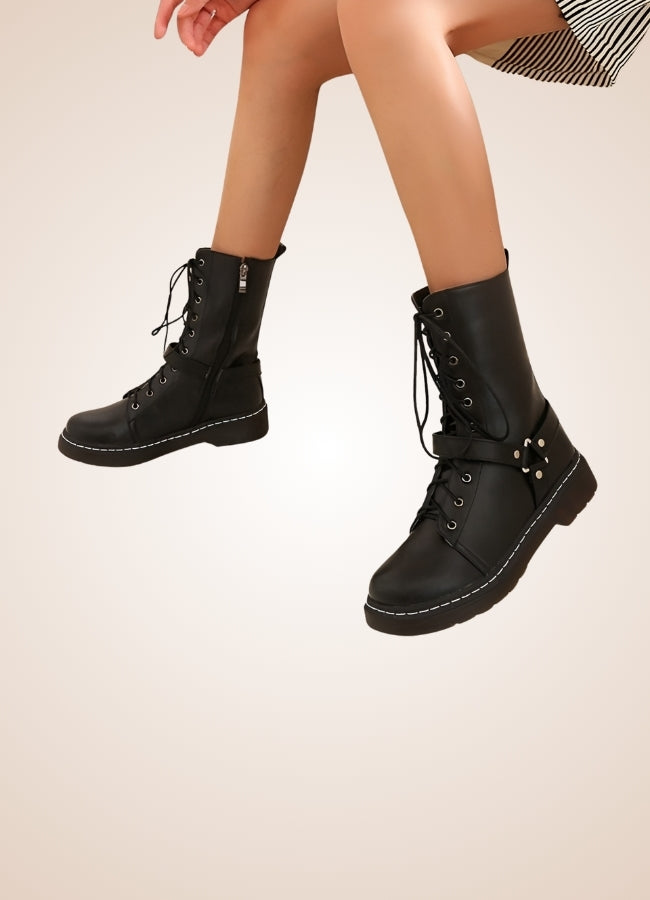 Women's Steampunk Straps Boots UK