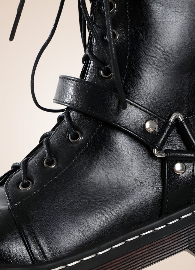 Women's Steampunk Straps Boots UK