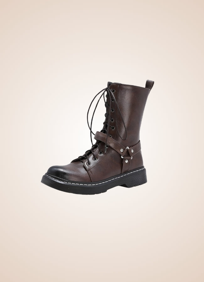 Women's Steampunk Straps Boots UK