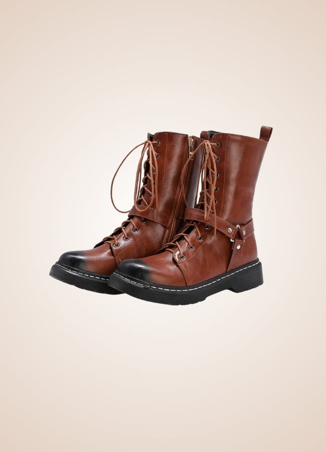 Women's Steampunk Straps Boots UK