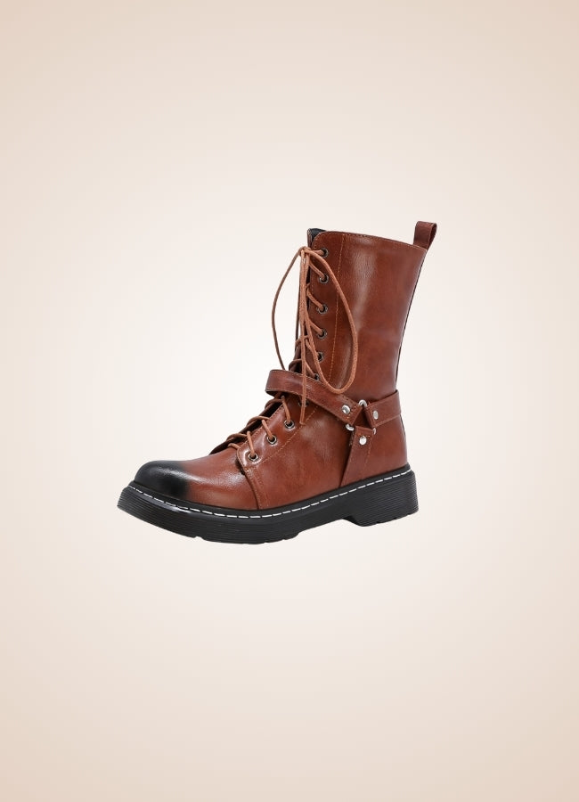 Women's Steampunk Straps Boots UK
