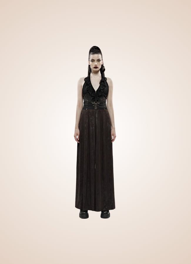 Women's Steampunk Wide Leg Pants UK