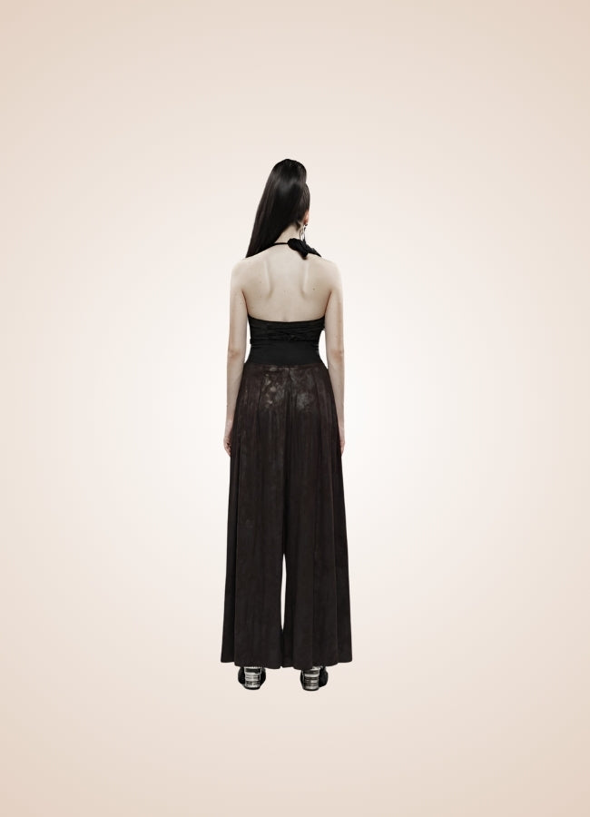 Women's Steampunk Wide Leg Pants UK