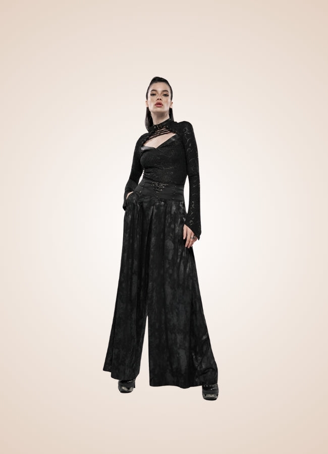 Women's Steampunk Wide Leg Pants UK