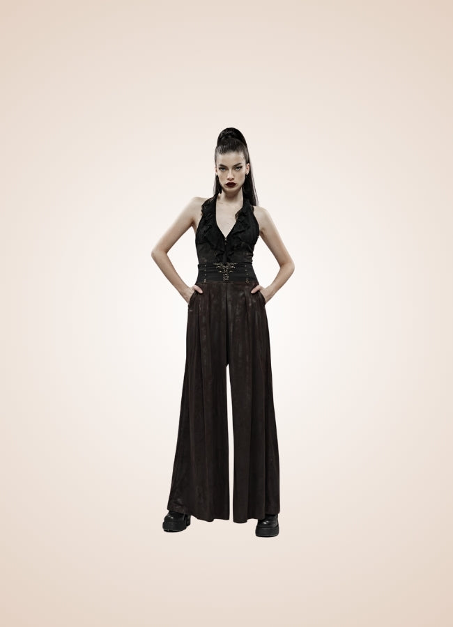 Women's Steampunk Wide Leg Pants UK