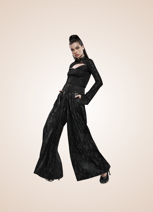 Women's Steampunk Wide Leg Pants UK