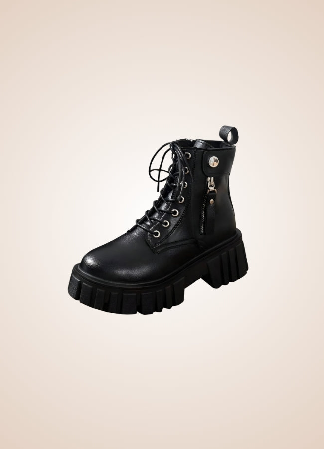 Women's Zipper Steampunk Ankle Boots UK