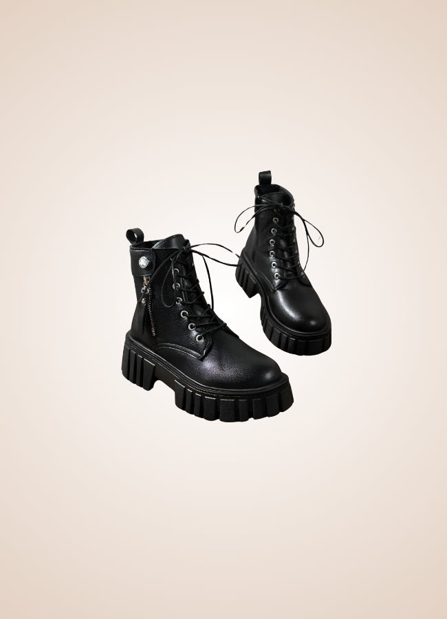 Women's Zipper Steampunk Ankle Boots UK