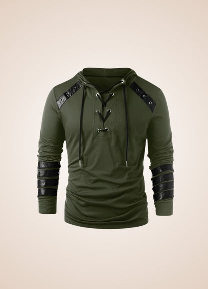 Army Green Steampunk Hooded Sweatshirt UK