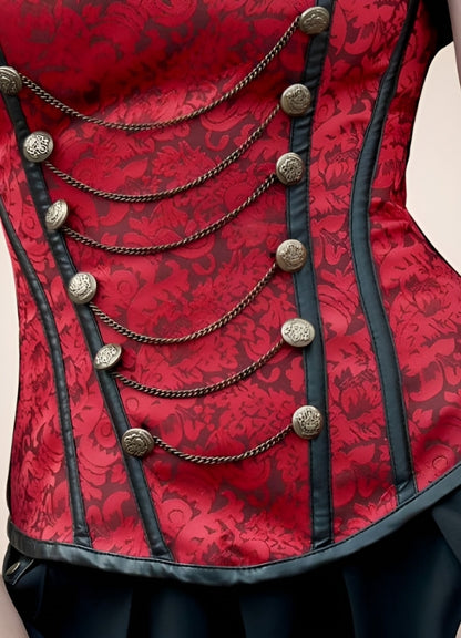Asian Military Steampunk Corset UK