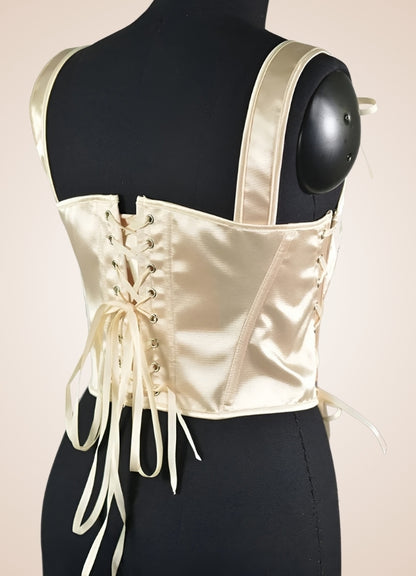 Beige Steampunk Medieval Lace Corset UK