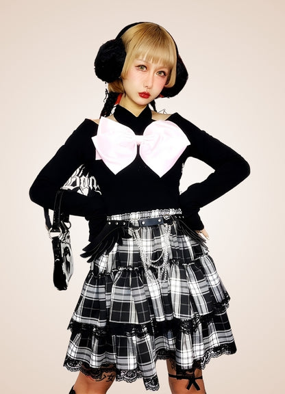 Black And White Steampunk Skirt UK