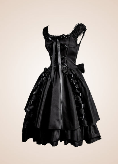 Black Gothic Lolita Dress UK