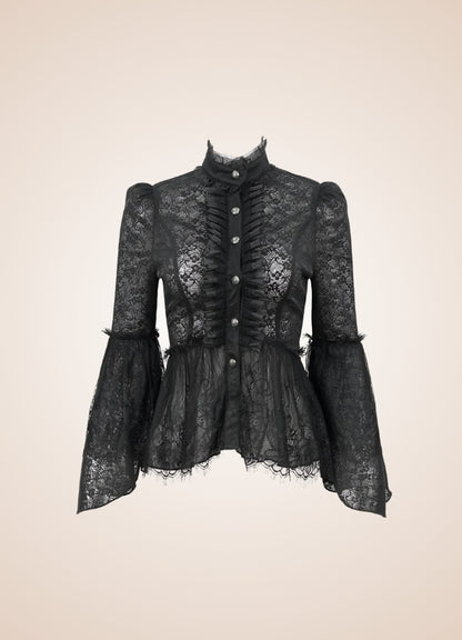 Black Gothic Long Sleeve Shirt UK