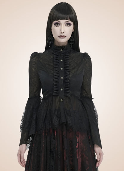 Black Gothic Long Sleeve Shirt UK