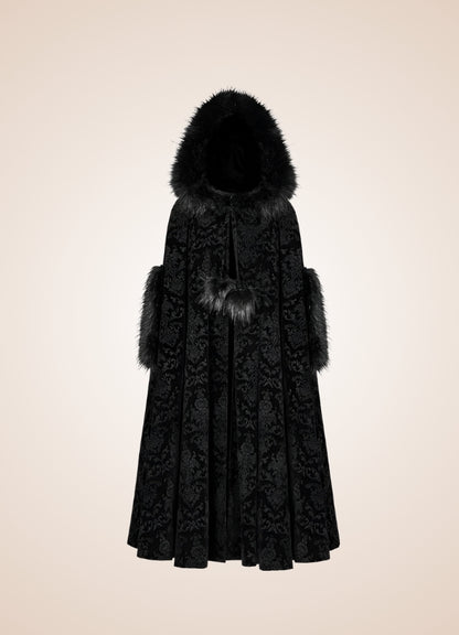 Black Gothic Women's Hooded Coat UK