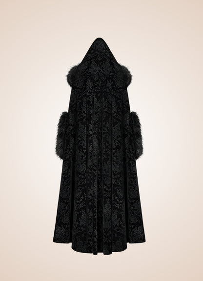 Black Gothic Women's Hooded Coat UK