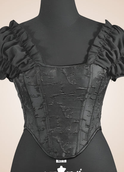 Black Hourglass Steampunk Corset UK