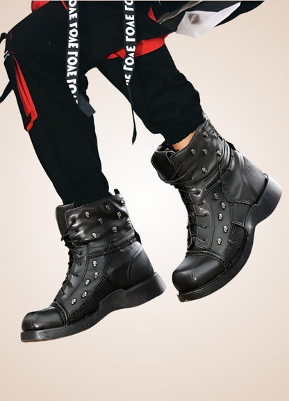 Black Leather Motorcycle Boots UK